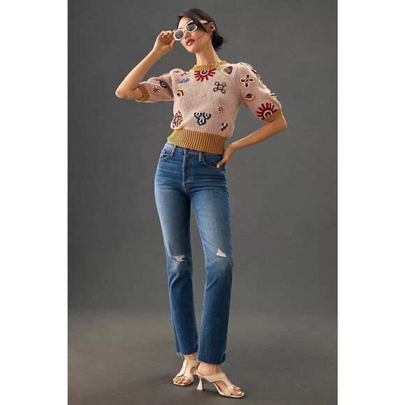 Mother Denim Tomcat Ankle Fray, Globe Trotter 26” - Picture 1 of 11